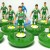 Subbuteo Andrew Table Soccer Panathinaikos FC 2021-22 on Classic Hasbro bases